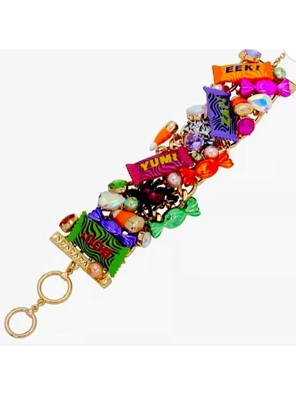 Betsey Johnson Ghoul Friends Halloween Candy Toggle Bracelet New